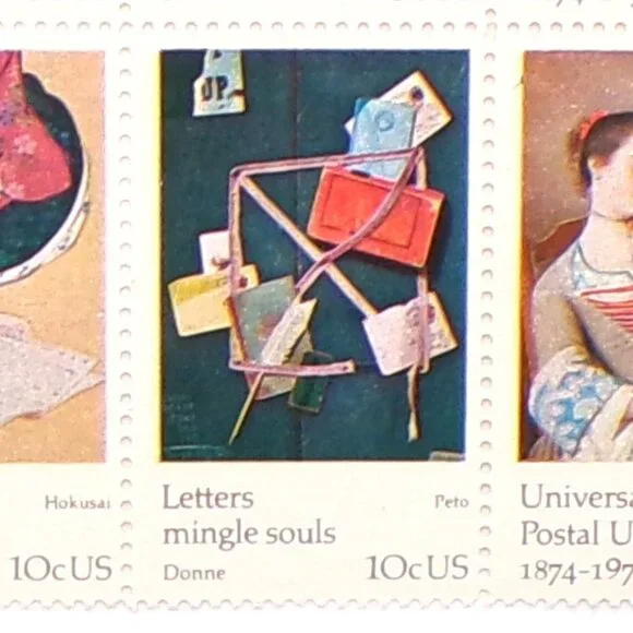 1974 -US#1530 - 37 - 10c Universal Postal Union Plate Block of 8 - Picture 9 of 10